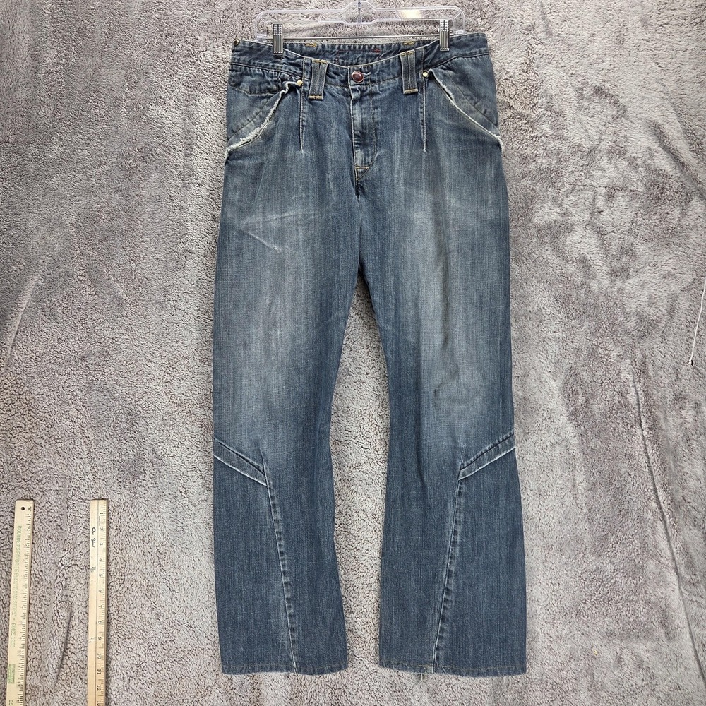 Vintage Levis Engineered Jeans Mens Blue Twisted Flap Pockets Zip Fly Fits 32x30